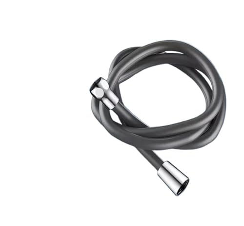 Xuro 1,5 m 2 3 Silikon-Duschkopfschlauch, flexibles Anti-Wicklungsrohr, leistungsstarker Hochdruck-Duschschlauch, Badezimmer-Wasserhahn-Zubehör(Gray,1.5M) von Xuro