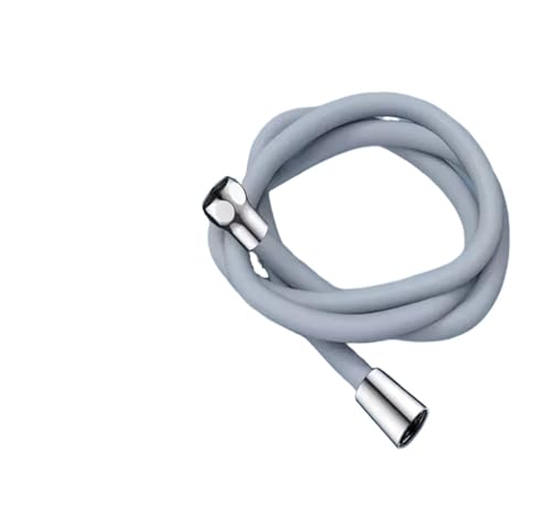 Xuro 1,5 m 2 3 Silikon-Duschkopfschlauch, flexibles Anti-Wicklungsrohr, leistungsstarker Hochdruck-Duschschlauch, Badezimmer-Wasserhahn-Zubehör(Light Grey,1.5M) von Xuro