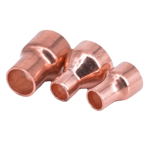Xuro 15 16 19 22 28 32 38 mm bis 6,35 8 10 12,7 15 16 19 22 mm ID Kupfer End Feed Solder Reducer Reduzierung Sanitär Fitting Koppler(25.4mm To 19mm) von Xuro