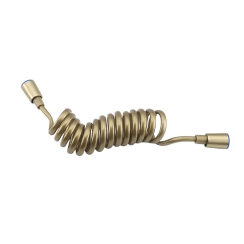 Xuro 2M/3M Feder-flexibler einziehbarer Schlauch Flexibler Brauseschlauch for Duschkopf Toilette Bidet Wasserleitung Sanitär Schwarz Weiß(2m gold) von Xuro