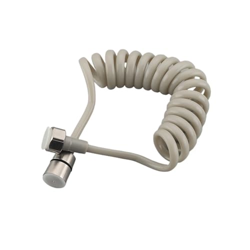 Xuro 2M/3M Feder-flexibler einziehbarer Schlauch Flexibler Brauseschlauch for Duschkopf Toilette Bidet Wasserleitung Sanitär Schwarz Weiß(2m grey) von Xuro