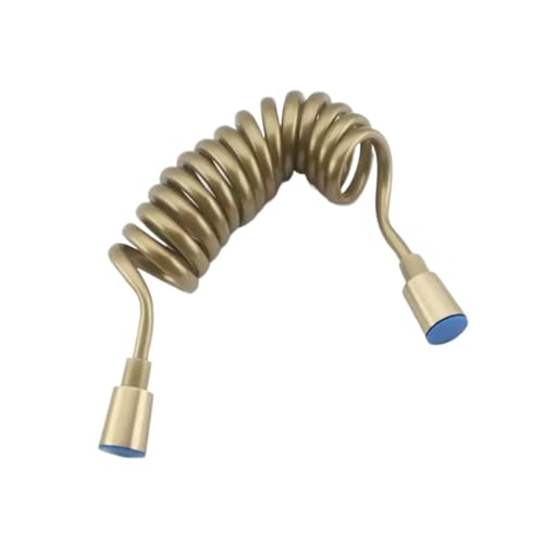 Xuro 2M/3M Feder-flexibler einziehbarer Schlauch Flexibler Brauseschlauch for Duschkopf Toilette Bidet Wasserleitung Sanitär Schwarz Weiß(3m gold) von Xuro