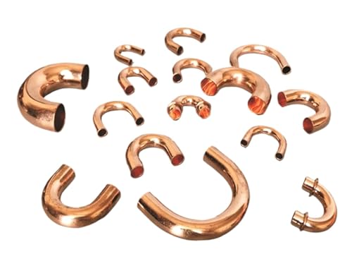 Xuro Äußere Diameter7-19mm U Typ 180 Grad Rücklaufbogen Kupfer Schweißrohrverbinder Fitting Adapter Sanitär Gas Wasser Öl(7x0.5x25mm 5pcs) von Xuro
