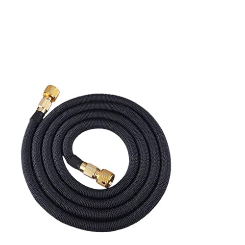 Xuro Ausziehbarer Gartenschlauch – Hochleistungs-4-Lagen-Latexkern mit überragender Festigkeit Wasserschlauch extra starken Messinganschlüssen(1.7m black) von Xuro