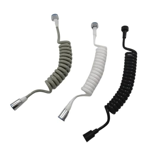Xuro Badezimmer-WC-Partner-Brauseschlauch, verstellbar, federbelastet, weiches Rohr, Spritzpistole for kaltes und heißes Wasser, Telefonkabel(3 creamy-white) von Xuro