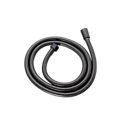 Xuro Flexibler Duschschlauch aus Edelstahl for Badezimmer, Dusche, Wasserschlauch, Verlängerung, Sanitärrohr, Ziehschlauch, Badezimmerzubehör(BLACK-150CM) von Xuro