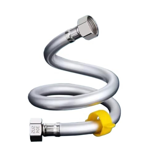 Xuro Hochdruck-Brauseschlauch Sanitär-Badezimmerzubehör PVC Flexibler explosionsgeschützter Handheld Anti-Wicklung G1/2 Universalschlauch(B,20cm) von Xuro