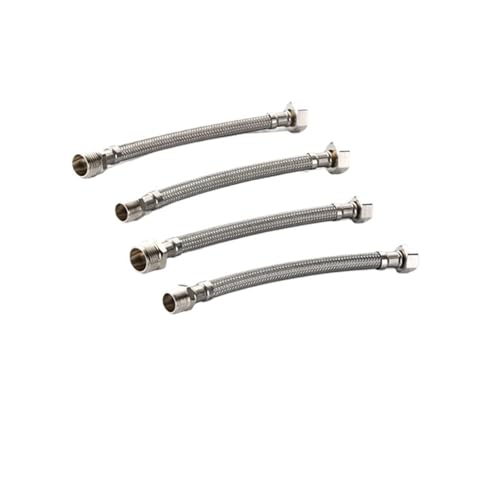 Xuro SUS304 Europäischer Standard G3/8 Sanitärschlauch for einzelnen Kaltwasserhahn(F3 8 to M3 8,10cm) von Xuro