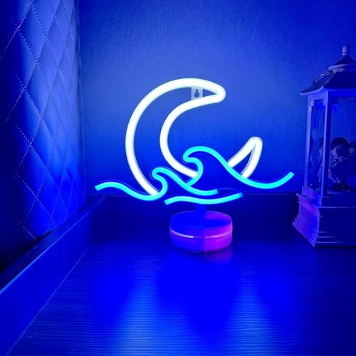 Xusdamyj Sonnenaufgang Sonnenuntergang Neon Zeichen Lampe dimmbare LED mit standbarer Basis und berührbarem Schalter, USB oder 3-AA Akku betriebene Neon Zeichen LED Desktop Wanddekoration für Party von Xusdamyj