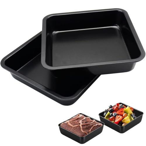 2 Stück Edelstahl Backform Auflaufformmit Antihaftbeschichtung, Edelstahl Eckige Backform, Lasagne Brownie Kuchen, 22.5 x 22 x5 cm, für Kuchen Brownies und Rösten, Langlebig & Leicht zu Reinige 2 Stück Edelstahl Backform Auflaufformmit Antihaftbeschichtung, Edelstahl Eckige Backform, Lasagne Brownie Kuchen, 22.5 x 22 x5 cm, für Kuchen Brownies und Rösten, Langlebig & Leicht zu Reinige von Xusxes