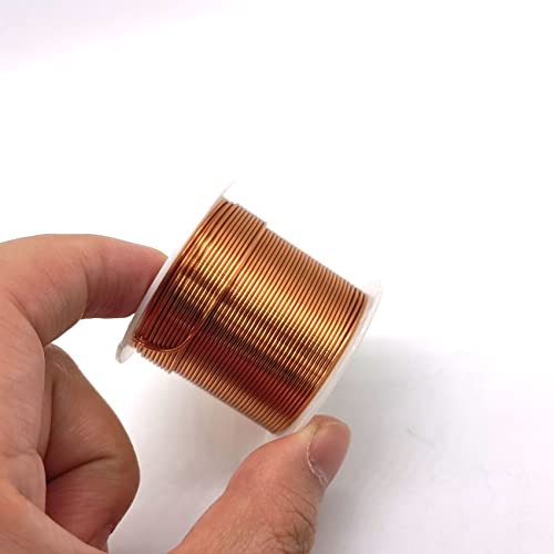 Xuulan 0,04 mm 1 mm 0,8 mm 0,15 mm Magnet-Emaille-Wickeldraht aus Kupfer 18 AWG 28 AWG 32 AWG Emaillierter Kupferdraht Qa-1/155 Wird zur Reparatur von Kupferdrähten verwendet.(OD 0.41mm) von Xuulan