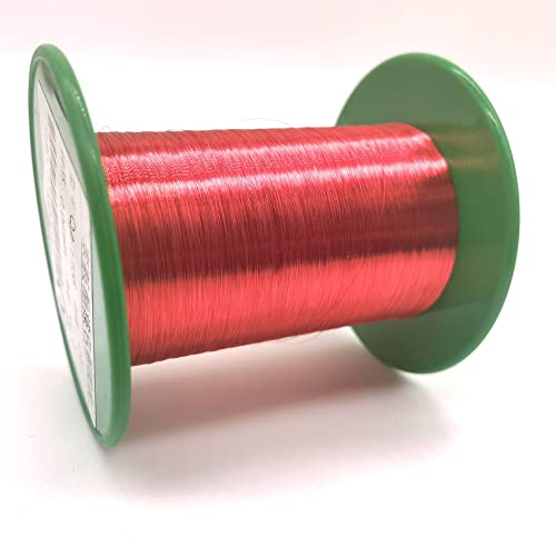 Xuulan 0,6 mm 0,45 mm 0,8 mm emaillierter Kabelspulen-Kupferdraht 22 AWG 38 AWG 34 AWG Roter Kupferdraht Qa-1/155 Wird in physikalischen Wissenschaftsexperimenten verwendet(OD 0.04mm) von Xuulan