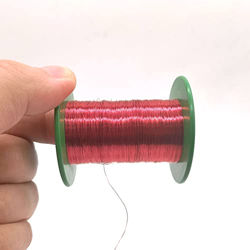 Xuulan 0,8 mm 0,05 mm 0,12 mm emaillierter Wicklungsmagnetdraht 34 AWG 41 AWG 39 AWG Rotkupferdraht Qa-1/155 for Transformator(OD 0.18mm) von Xuulan