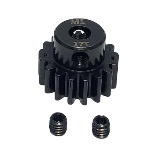 Xuulan-Kegelräder 1 Modul 11T 12T 15T 22T Kohlenstoffstahl Motorritzel 5mm Bohrung Stufenstirnrad for 1/8 Buggy Truck Motorritzel (Size : 17T) von Xuulan