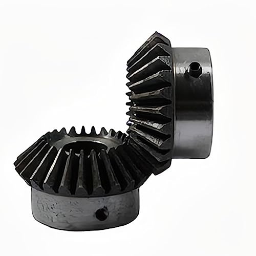 Xuulan Kegelräder 2 Stück 1,5 m 16 Zähne Kegelrad 6 mm 8 mm 10 mm 12 mm Innenloch 1,5 Modul 16 Zähne Kegelritzel Schraube M5 (Color : 16 Teeth, Size : 6mm bore) von Xuulan