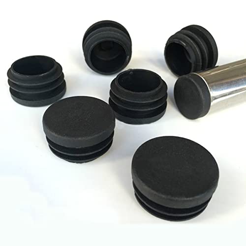 Xuulan Stuhl, Tisch, Füße, Kappe, verdicken, runde Kunststoffabdeckung, Endkappe, Rohr, Rohreinsatz, Stecker, dekorative Staubabdeckung (Color : 50pcs, Size : 25mm Black) von Xuulan