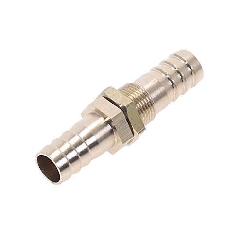 Xuulan Xianglaa-Messing Schlauchtülle, 6 8 10 12 14 16mm Schlauchkupplung Bulkhead Messing Barbed Rohr Rohrfitting, Coupler Adapter for Brennstoff Gas Wasser, Hardware Zubehör (Color : 8mm to 5mm) von Xuulan