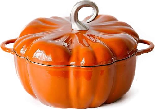 Xuxuejing Gusseisen Auflaufform 4 Quart Kürbis Eintopf 3,7 Liter Kürbisform Emaille Topf mit Deckel für 3-5 Personen Halloween und Thanksgiving Deko Xuxuejing Gusseisen Auflaufform 4 Quart Kürbis Eintopf 3,7 Liter Kürbisform Emaille Topf mit Deckel für 3-5 Personen Halloween und Thanksgiving Deko von Xuxuejing