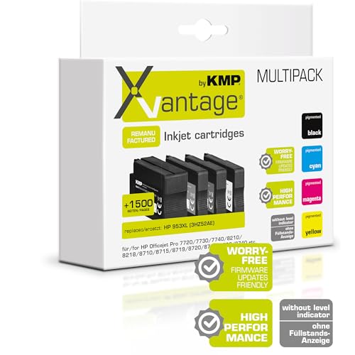 Xvantage Tinte Kombi-Pack ersetzt HP 953XL (L0S70AE, F6U16AE, F6U17AE, F6U18AE) Kompatibel 4er-Pack von Xvantage