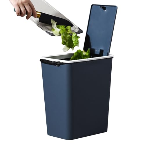 Xvilmaun Abfalleimer Mit Deckel | Abfallbehälter,Schmaler Moderner 13L Recyclingbehälter Mit Druckknopfverschluss Für Küche Badezimmer Etc. Xvilmaun Abfalleimer Mit Deckel | Abfallbehälter,Schmaler Moderner 13L Recyclingbehälter Mit Druckknopfverschluss Für Küche Badezimmer Etc. von Xvilmaun