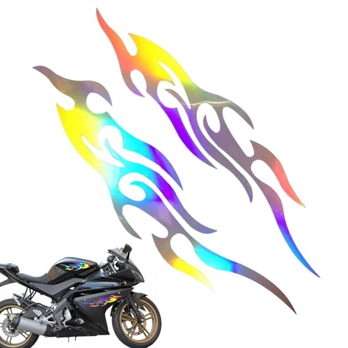 Xvilmaun Aufkleber für Motorräder | Flammenmuster Autoaufkleber für Herren – wetterfestes Emblem, coole Designs für Stoßstange, LKW, Golfwagen, Briefkasten, Fenster, Koffer von Xvilmaun
