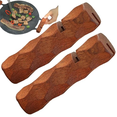 Xvilmaun Deckung des Pfannengriffs, Pan -Griffabdeckung - Holzgrill Küchenwaren Griffe | Heiße Pfannengriffe für Barbecue, hölzerne -resistente Hülse von Xvilmaun