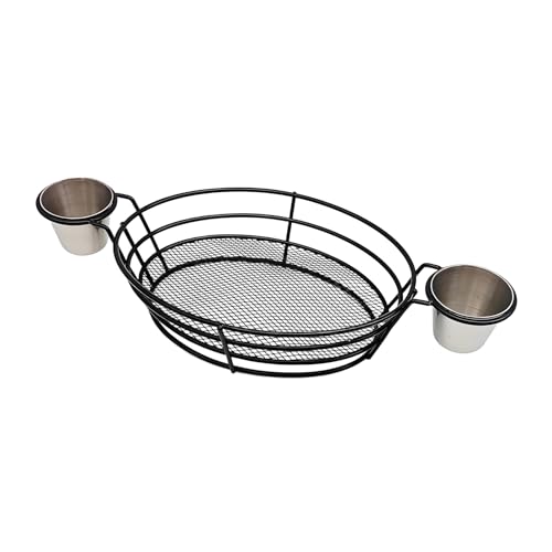 Xvilmaun Fries Basket - Pommes Halter Körbe für Lebensmittel | Wiederverwendbare Servierhilfe Mit Dip Schalen Für Restaurant Zuhause Camping Party Kartoffelchips Snacks von Xvilmaun