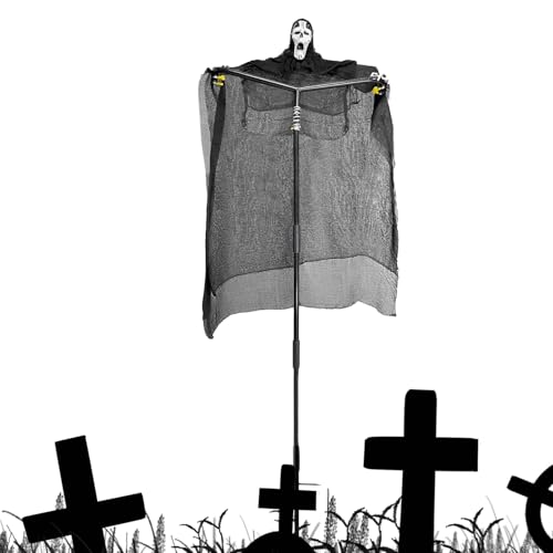 Xvilmaun Halloween Dekorationen für den Außenbereich | Vogelscheuchen-Hexe Außendekoration,Wetterfeste Horrorszene Requisiten und Dekorationen, geeignet für Friedhof, Rasen, Garten, Hof und von Xvilmaun