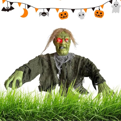 Xvilmaun Halloween Gartendekoration | Gruselige -Stecker Für Rasen | Beleuchtete Grusel-Spieße Für Garten Terrasse Wege Vorgarten Eingangsbereich von Xvilmaun