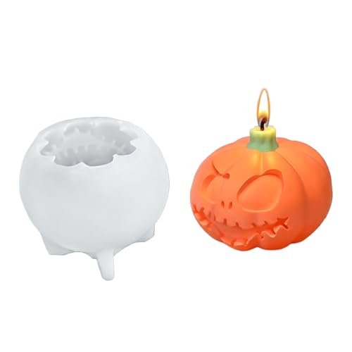 Xvilmaun Halloween Harzformen - Silikon Duftkerzenform,Gruselige Halloween Form Für Epoxidharz Gips Dekoration Bastelarbeiten von Xvilmaun