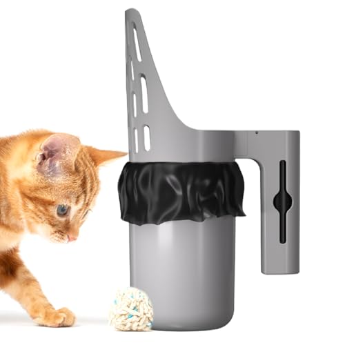Xvilmaun Katzenstreu-Schaufel Mit Integriertem Auffangbehälter | Große Katzentoilette Schaufel Tragbare Schippe | Tragbare Streuschaufel Großes Fassungsvermögen Haustierbedarf Für Innen Und Außen von Xvilmaun