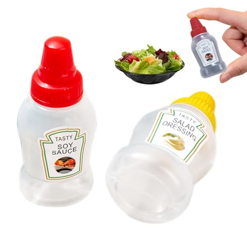 Xvilmaun Mini-Salat-Quetschflaschen, kleine Salatdressing-Flaschen - Reise-Quetschflaschen-Set für Lunchbox,Lebensmittelsicherheit, tragbare Mini-Quetschflaschen für Gewürze, Quetschflasche für Xvilmaun Mini-Salat-Quetschflaschen, kleine Salatdressing-Flaschen - Reise-Quetschflaschen-Set für Lunchbox,Lebensmittelsicherheit, tragbare Mini-Quetschflaschen für Gewürze, Quetschflasche für von Xvilmaun