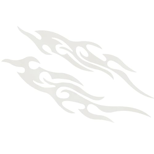 Xvilmaun Motorrad-Aufkleber, Flammen-Aufkleber, wetterfestes Emblem, coole Designs für Stoßstange, LKW, Golfwagen, Briefkasten, Fenster, Koffer von Xvilmaun