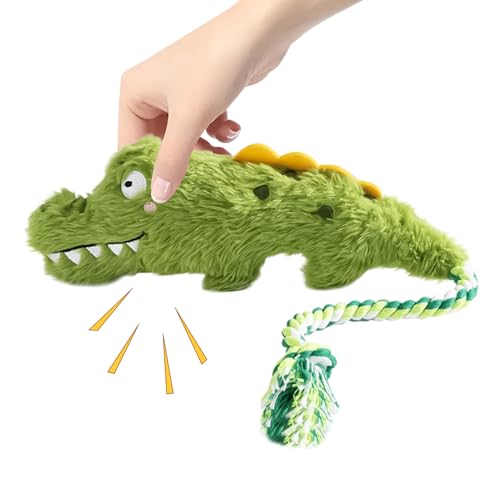 Xvilmaun Plüsch Hundespielzeug,Quitsch Welpen Kauspielzeug Mit Krokodil Design - Realistische Interaktive Kauspielzeuge Für Zahnung Und Training Zu Hause Park Garten Drinnen von Xvilmaun