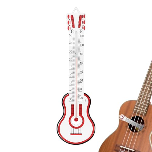 Xvilmaun Raumthermometer, Temperaturmesser | Temperatur-Monitor-Messgerät, Gitarrenform, Luftfeuchtigkeitsmesser | -30℃~50℃ Bereich Tragbares Thermometer Feuchtigkeitsmessgerät für Cello, von Xvilmaun