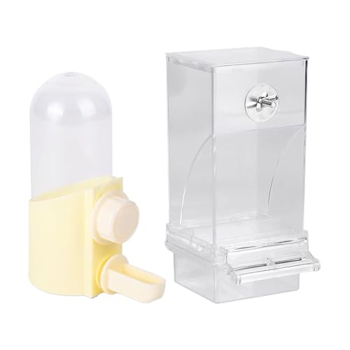 Xvilmaun Vogeltränke Für Vögel,Wellensittich Trinkautomat | Spritzwassergeschützte Vogeltränke Für Kanarienvogel Wellensittich Fink Nymphensittich von Xvilmaun