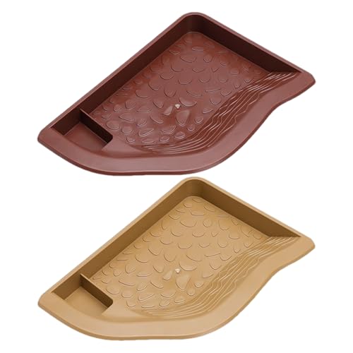 Xvilmaun Wasserschale für Wasserschildkröten mit Rampe – Futter- und Wassernapf für Bartdrachen – Reptilien-Badetool – Aquarium-Ornament | für Gecko, Schlange, Schildkröte, Bartagame, 2 Stück Xvilmaun Wasserschale für Wasserschildkröten mit Rampe – Futter- und Wassernapf für Bartdrachen – Reptilien-Badetool – Aquarium-Ornament | für Gecko, Schlange, Schildkröte, Bartagame, 2 Stück von Xvilmaun