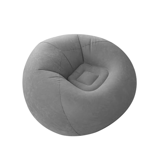 Xvilmaun aufblasbares Stuhl-Sofa, Stuhl, Sitzsack, Beflockung, PVC Indoor Outdoor Camping Garten stilvolles weiches Plüsch-Gewebe für Single von Xvilmaun