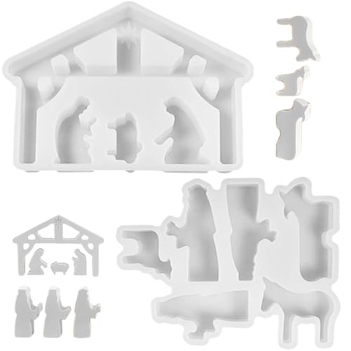 2 PCs/Set Weihnachten Silikonformen hitzebeständige Krippe Set Silikonformen Nicht-Stick 2 PCs/Set Weihnachten Silikonformen hitzebeständige Krippe Set Silikonformen Nicht-Stick von Xweptuy