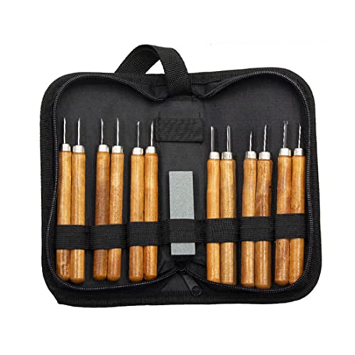 Holzschnitzwerkzeuge Hand professionelle Rufe mit Whetstone Carbon Stahl Whittling Schnitt für Skulpturen 13pcs Holzschnitzwerkzeuge Hand professionelle Rufe mit Whetstone Carbon Stahl Whittling Schnitt für Skulpturen 13pcs von Xweptuy