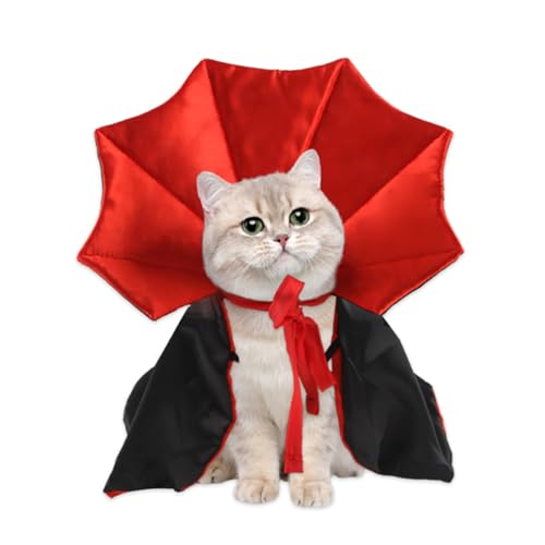 Hund Halloween Kostüm Hund Vampire Cape Spooky Katze Vampire Cape Cloak Verstellbares Haustierkleidung Outfit für Halloween Party Dressing Cosplay Hund Halloween Kostüm Hund Vampire Cape Spooky Katze Vampire Cape Cloak Verstellbares Haustierkleidung Outfit für Halloween Party Dressing Cosplay von Xweptuy