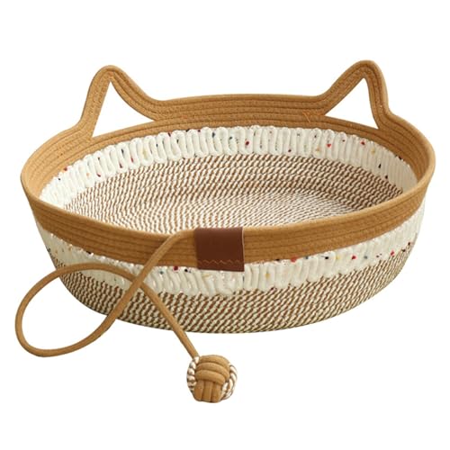 Katzenkorb faltbares Katzenkorbbett tragen resistentes Korbbett mit Seilball -Waschbarschlafnest ohne zerkleinertes RATT Katzenkorb faltbares Katzenkorbbett tragen resistentes Korbbett mit Seilball -Waschbarschlafnest ohne zerkleinertes RATT von Xweptuy
