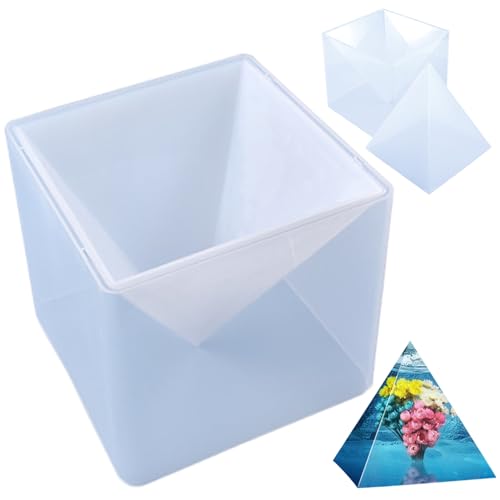 Pyramidenformen für Harz, super große Pyramiden -Silikonformen, DIY -Epoxidharzhandwerk Schmuck Silikonform für Gips, Wachs von Xweptuy