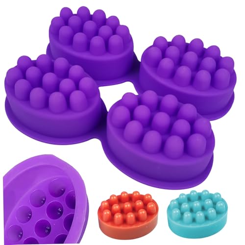 Silikonmassagebrücke Seife Formen 4 Hohlraum Oval Silikonseife Formen flexible und nicht geschichtete für DIY-hausgem Silikonmassagebrücke Seife Formen 4 Hohlraum Oval Silikonseife Formen flexible und nicht geschichtete für DIY-hausgem von Xweptuy