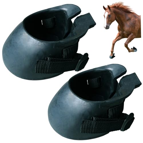 Xweptuy 1 Paar Hufstiefel für Pferde Gummi -Schutzstief von Xweptuy