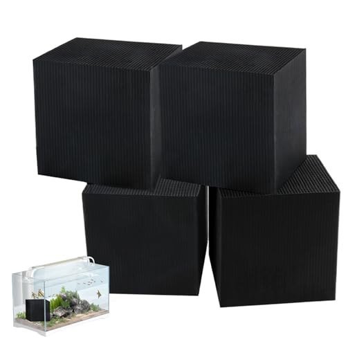 Xweptuy 4pcs Wassertrogreiniger Würfel 4x4x4in Starke Filtration aktiviertes Kohlenstoff Aquarium Kohlenstoff wiederverwendbares Tie Xweptuy 4pcs Wassertrogreiniger Würfel 4x4x4in Starke Filtration aktiviertes Kohlenstoff Aquarium Kohlenstoff wiederverwendbares Tie von Xweptuy