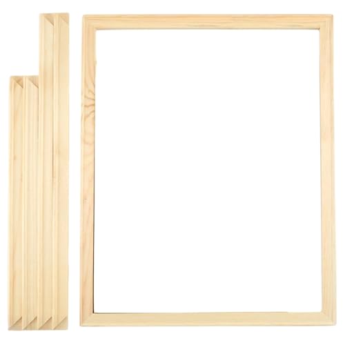 Xweptuy Canvas -Rahmen 4pcs 12 x 16 hölzerne Leinwand Rahmen Spleiß Spleiß Rechteckig DIY DIY Dekorative Dauerrahmen für Ölfarbe von Xweptuy