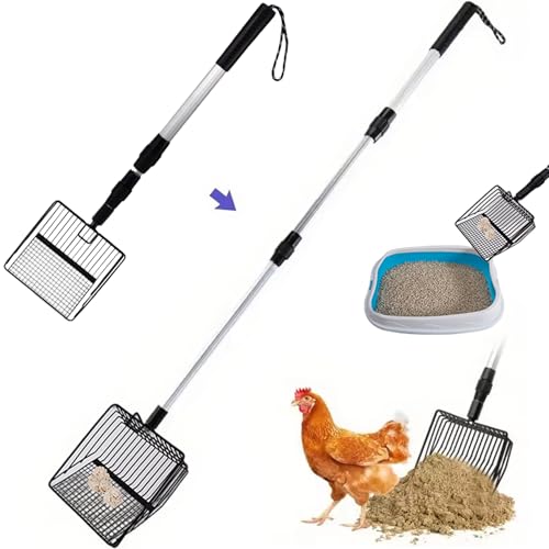 Xweptuy Chicken Poop -Schaufel, einstellbare und abnehmbare Metallstreu -Schaufel mit lang behandelter, funktioneller Müllschaufel Xweptuy Chicken Poop -Schaufel, einstellbare und abnehmbare Metallstreu -Schaufel mit lang behandelter, funktioneller Müllschaufel von Xweptuy