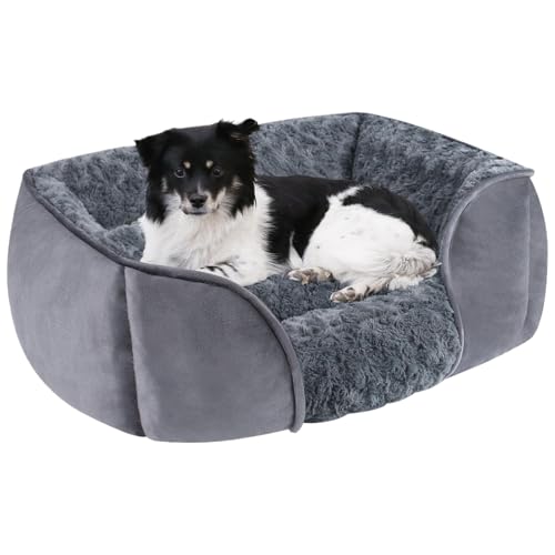 Xweptuy Hundebett 20x18x6 Rechteck kleines Hundebett mit abnehmbarem Plüschkissen und rutschfaltigem Boden weicher hautfreundlicher Waschsofa für kleine Hunde Katzen Schlafkissen von Xweptuy