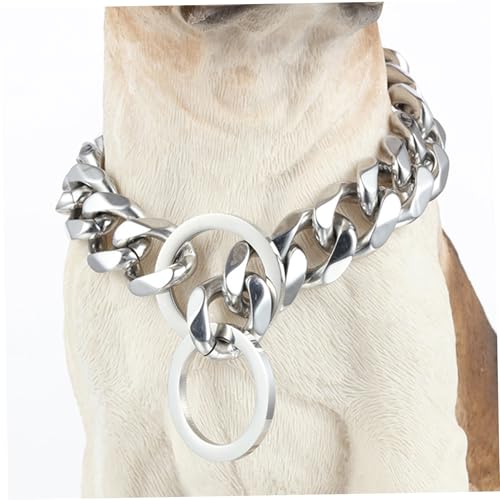 Kettenhundkragen 22 Zoll Länge Hohlaushackhärchen für Hunde Lustige DIY Silber Hundekette Edelstahlkragen für große Hunde Haustierliebhaber Geschenke Kettenhundkragen 22 Zoll Länge Hohlaushackhärchen für Hunde Lustige DIY Silber Hundekette Edelstahlkragen für große Hunde Haustierliebhaber Geschenke von Xweptuy
